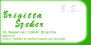 brigitta szeker business card